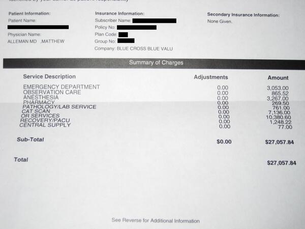 hospital bill